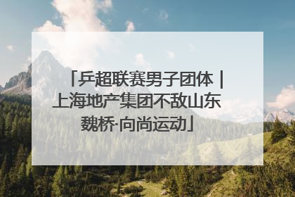 乒超联赛男子团体｜上海地产集团不敌山东魏桥·向尚运动
