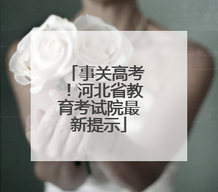 事关高考！河北省教育考试院最新提示