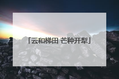 云和梯田 芒种开犁