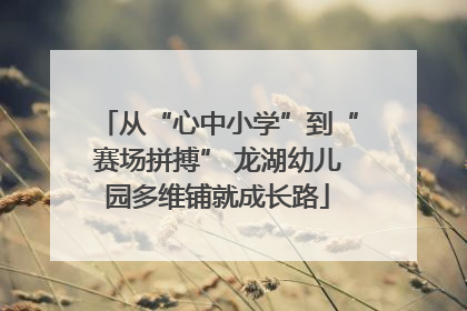 从“心中小学”到“赛场拼搏” 龙湖幼儿园多维铺就成长路