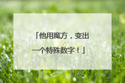 他用魔方，变出一个特殊数字！