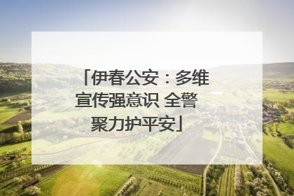伊春公安：多维宣传强意识 全警聚力护平安