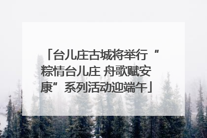 台儿庄古城将举行“粽情台儿庄 舟歌赋安康”系列活动迎端午
