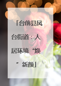 台前县凤台街道：人居环境“焕”新颜
