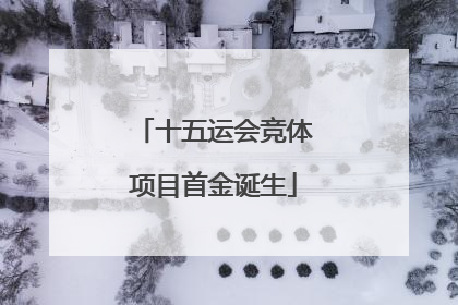 十五运会竞体项目首金诞生