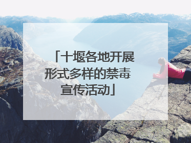 十堰各地开展形式多样的禁毒宣传活动