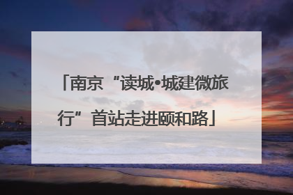 南京“读城•城建微旅行”首站走进颐和路
