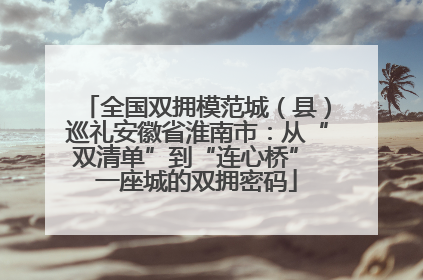 全国双拥模范城（县）巡礼安徽省淮南市：从“双清单”到“连心桥” 一座城的双拥密码