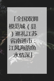 全国双拥模范城（县）巡礼江苏省南通市：江风海韵鱼水情深