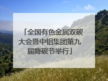 全国有色金属双碳大会暨中铝集团第九届降碳节举行