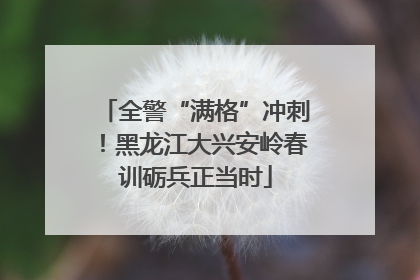 全警“满格”冲刺!黑龙江大兴安岭春训砺兵正当时