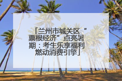 兰州市城关区“票根经济”点亮暑期：考生乐享福利 燃动消费引擎