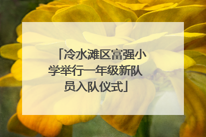 冷水滩区富强小学举行一年级新队员入队仪式