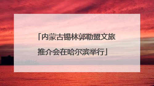 内蒙古锡林郭勒盟文旅推介会在哈尔滨举行