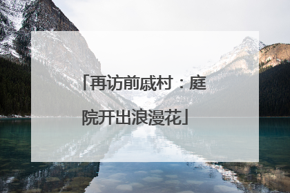 再访前戚村：庭院开出浪漫花