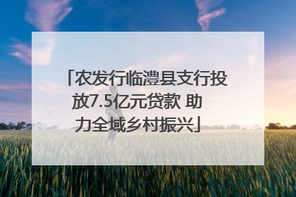 农发行临澧县支行投放7.5亿元贷款 助力全域乡村振兴