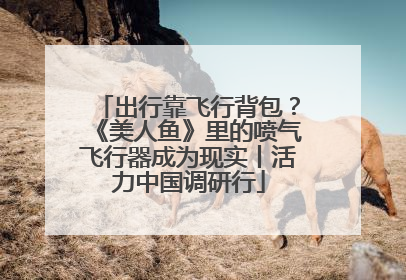 出行靠飞行背包？《美人鱼》里的喷气飞行器成为现实丨活力中国调研行