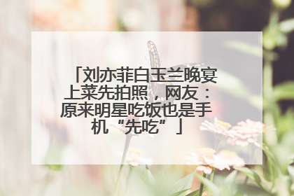 刘亦菲白玉兰晚宴上菜先拍照，网友：原来明星吃饭也是手机“先吃”