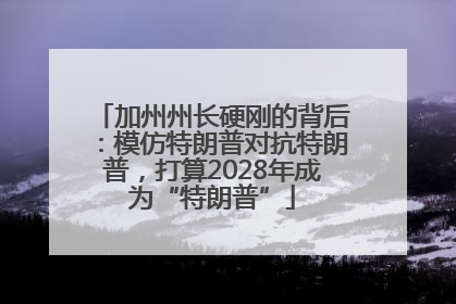 加州州长硬刚的背后：模仿特朗普对抗特朗普，打算2028年成为“特朗普”