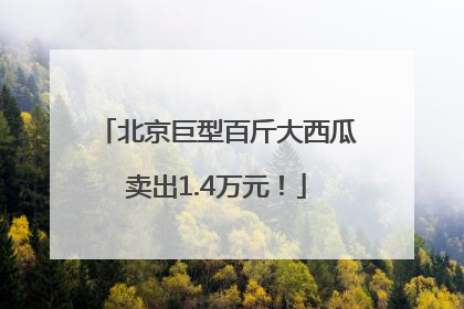 北京巨型百斤大西瓜卖出1.4万元！