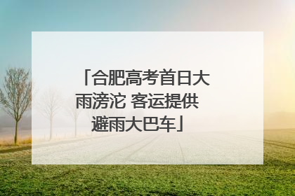 合肥高考首日大雨滂沱 客运提供避雨大巴车