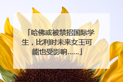 哈佛或被禁招国际学生，比利时未来女王可能也受影响……