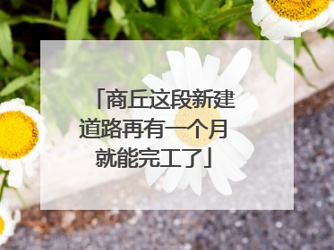商丘这段新建道路再有一个月就能完工了