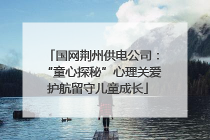国网荆州供电公司：“童心探秘”心理关爱护航留守儿童成长