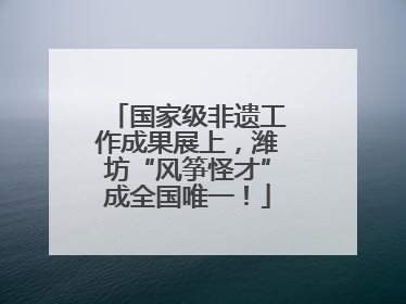 国家级非遗工作成果展上，潍坊“风筝怪才”成全国唯一！