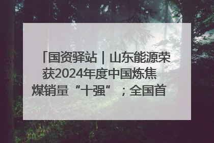 国资驿站｜山东能源荣获2024年度中国炼焦煤销量“十强”；全国首例铁路盖上智慧物流园钢结构主体完工