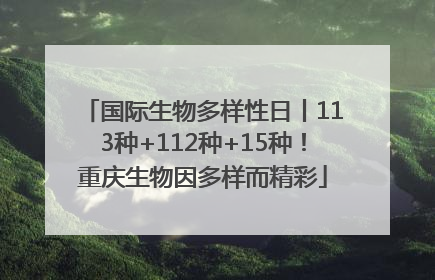 国际生物多样性日丨113种+112种+15种！重庆生物因多样而精彩