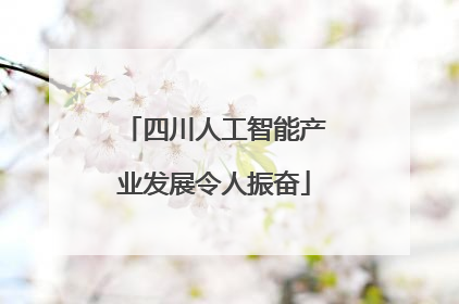 四川人工智能产业发展令人振奋