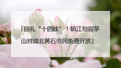 回礼“十四妹”！镇江句容茅山对湖北黄石市民免费开放