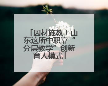 因材施教！山东这所中职靠“分层教学”创新育人模式