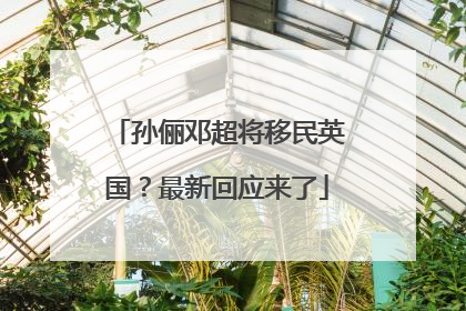 孙俪邓超将移民英国？最新回应来了
