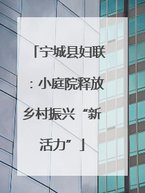 宁城县妇联：小庭院释放乡村振兴“新活力”