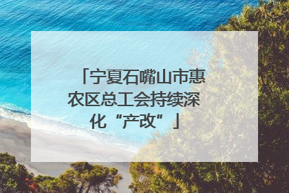 宁夏石嘴山市惠农区总工会持续深化“产改”