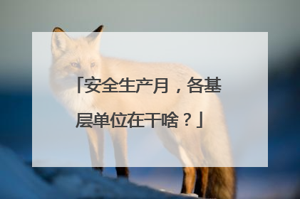 安全生产月，各基层单位在干啥？