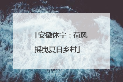 安徽休宁：荷风摇曳夏日乡村