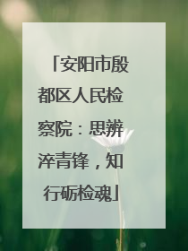 安阳市殷都区人民检察院：思辨淬青锋，知行砺检魂