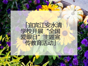 宜宾江安水清学校开展“全国爱眼日”主题宣传教育活动