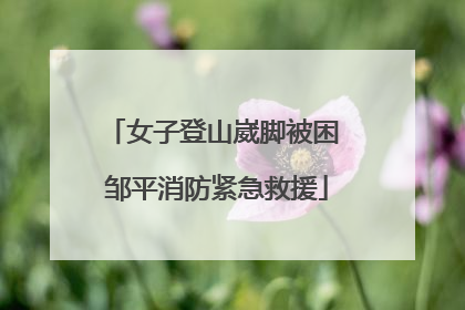 女子登山崴脚被困 邹平消防紧急救援