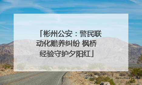 彬州公安：警民联动化赡养纠纷 枫桥经验守护夕阳红