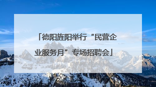 德阳旌阳举行“民营企业服务月”专场招聘会