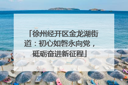 徐州经开区金龙湖街道：初心如磐永向党，砥砺奋进新征程