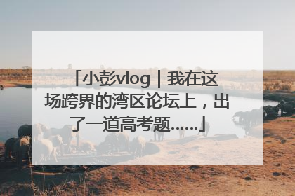 小彭vlog｜我在这场跨界的湾区论坛上，出了一道高考题……
