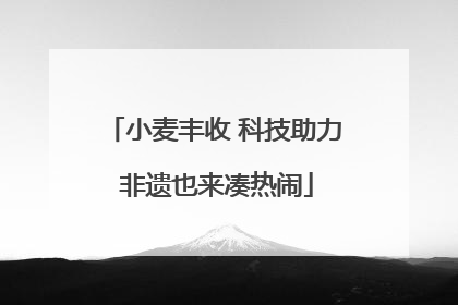 小麦丰收 科技助力 非遗也来凑热闹