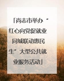 尚志市举办“红心向党促就业 同城联动惠民生”大型公共就业服务活动