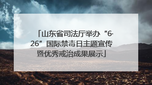 山东省司法厅举办“6·26”国际禁毒日主题宣传暨优秀戒治成果展示