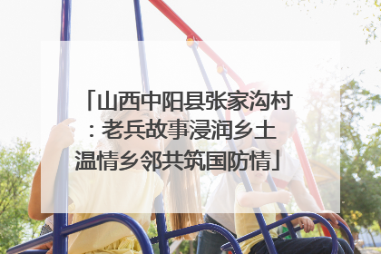 山西中阳县张家沟村：老兵故事浸润乡土 温情乡邻共筑国防情